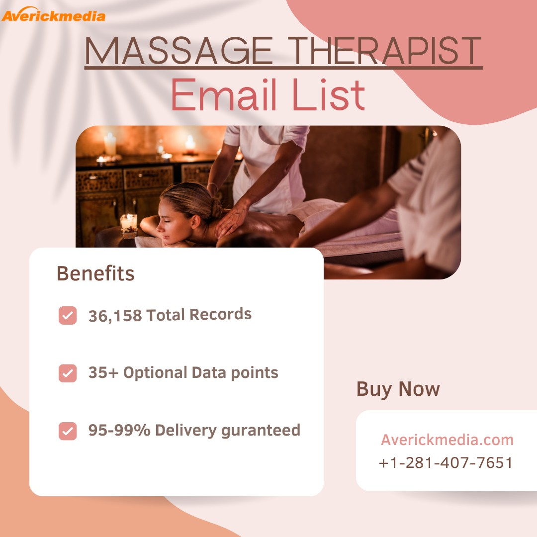 Buy 100% Verified Massage Therapist Email list